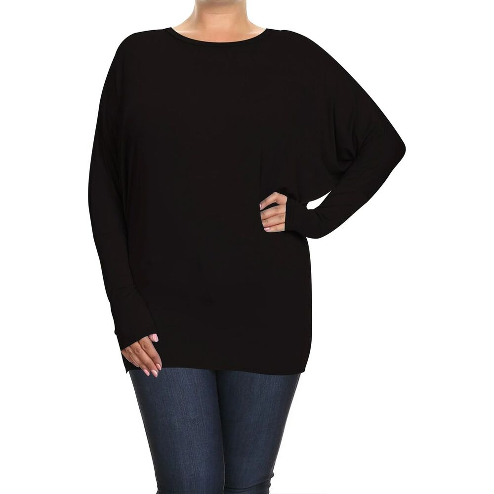 XL LONG SLEEVE BLACK DOLMAN NWT